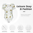 thumbnail image 6 of Balery Bee Women's Short Sleevee Crew Neck Bodysuit Tops Short Sleeve Tops Basic-Large, 6 of 9