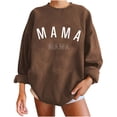thumbnail image 2 of Qertyioot Chemises à Manches Longues pour Femmes, Mode Femmes Confortable Décontracté Chandail à Lettres Imprimé Col Rond T-Shirt Blouse Hauts, 2 of 4