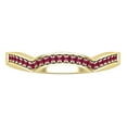 thumbnail image 2 of Dazzlingrock Collection Round Ruby Contour Curved Stackable Wedding Band for Women in 18K Yellow Gold, Size 5, 2 of 4