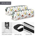 thumbnail image 4 of Pofeuu Geometric Retro Print Leather Pencil Case, Leather Pencil Pouch Large Capacity, Big Pencil Pouch with Zipper Vintage Pen Bag Fountain Pen Holder, 4 of 7