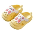thumbnail image 7 of Hessimy Girls Boys Slip On Slide Sandals Comfort Non-Slip Thick Sole Slippers Summer Shower Shoes Pool Beach Water Shoes House slippers kids slippers(Yellow,8), 7 of 7