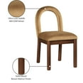 thumbnail image 2 of Meridian Furniture Conrad Saddle Velvet Dining Chair, 2 of 9