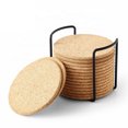 thumbnail image 1 of Beverage Cork Coasters - 16 round beverage coasters, thick and absorbent, suitable for hot and cold beverage cups, 1 of 6