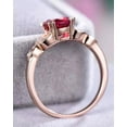 thumbnail image 2 of 2CT Round Cut Simulated Red Ruby Women's Engagement Gift Ring 14K Rose Gold Plated, 2 of 6