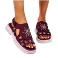 thumbnail image 4 of VEKDONE Sandales Boho pour Femmes Mode Décontractée Tête Ronde Sandales Confortables Chaussures de Plage Décontractées, 4 of 9
