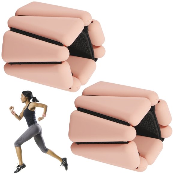 2Pcs Wrist Weights Set 2lbs Weighted Bracelet Adjustable Wrist Ankle Weights Silicone Wrist Workout Weights for Women and Men Wearable Workout Leg Weights for Yoga Pilates Jogging Walking