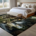 thumbnail image 4 of 6'x9' Area Rugs, Forest Deer Indoor Outdoor Area Rug for Living Room Bedroom, Farmhouse Elk River Washable Bathroom Rugs Kitchen Floor Carpet Mats Home Decor Aesthetic, 4 of 8
