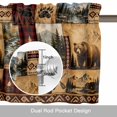 thumbnail image 6 of Kitchen Cafe Valance Curtain for Small Windows,Wildlife Bear Forest Pine Tree Rod Pocket Short Valances,42x12in, 6 of 9