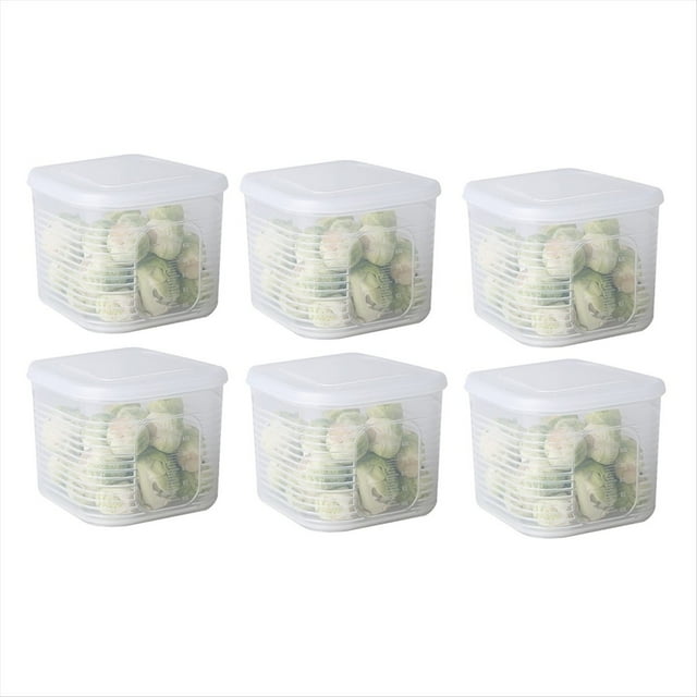 Caja de Almacenamiento Organizador de Refrigerador con Tapa Organización de Almacenamiento para Vegetales, Frutas y Alimentos de Cocina