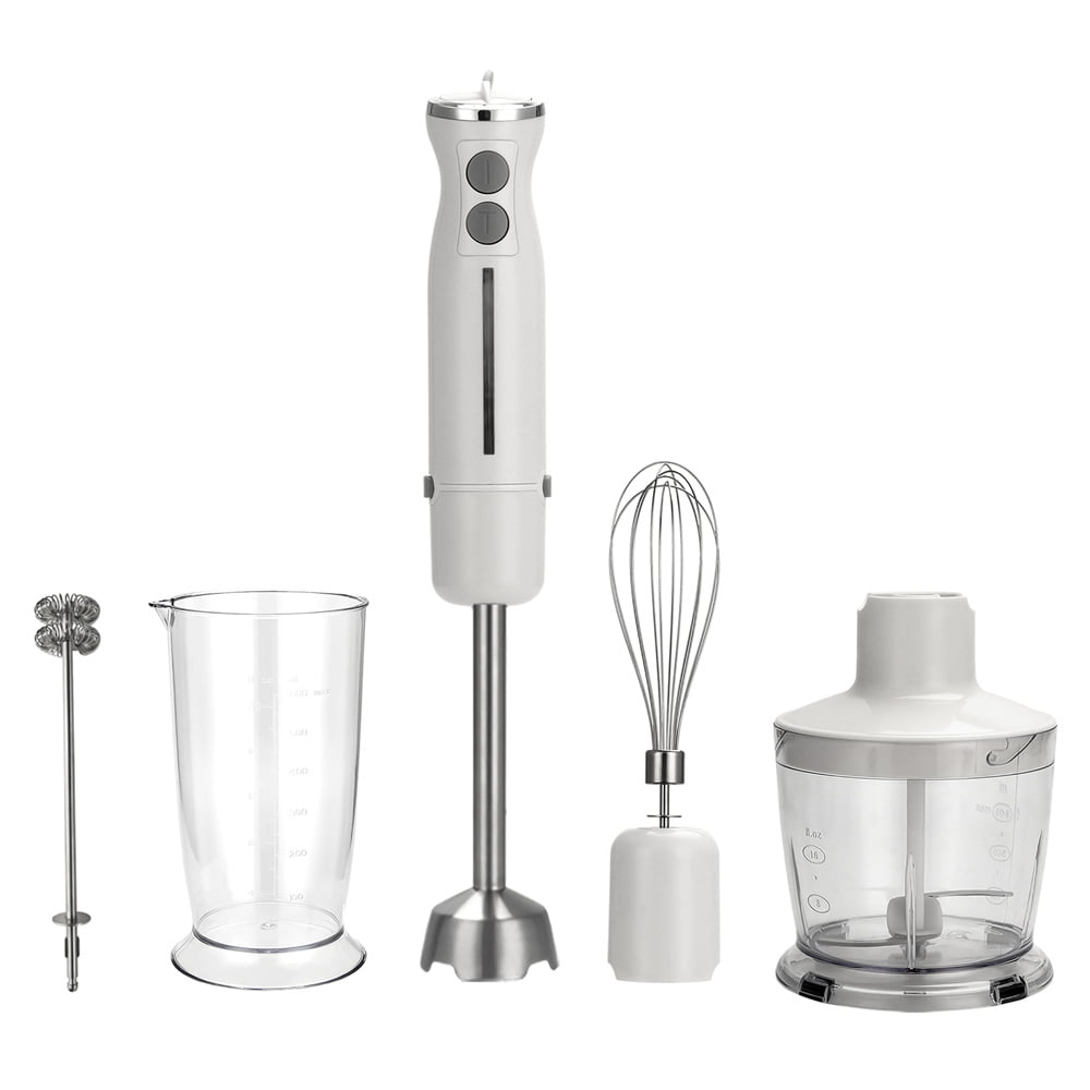 Be confused Heap of West 4-in-1 Multifunctional Cooking Blender, Electric Handheld Blender, Small  6-Speed Stick Mixer For Baby Supplement Machine, With Mixing Beaker,  Chopper, Egg Whisk, Frother, Stainless Steel, White - Walmart.com