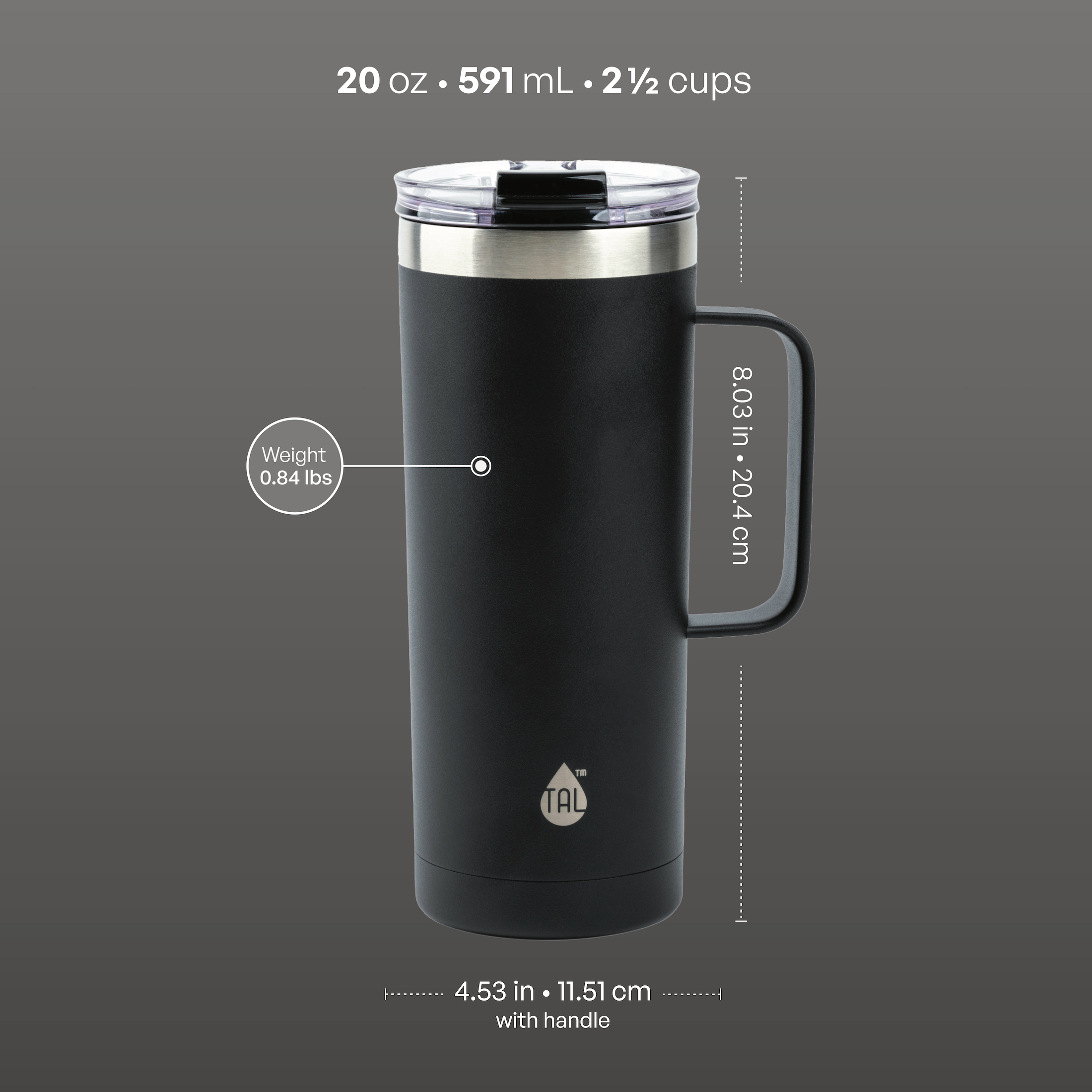 TAL Mountaineer 20 oz Insulated Travel Coffee Mug photo 4