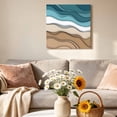 thumbnail image 6 of Canvas Wall Art Turquoise Brown Ombre Canvas Art Print Turquoise Gradient Pictures Wall Decor for Living Room Bedroom Artwork Decorations Stretched Framed Ready to Hang 10"x10", 6 of 9