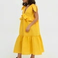 thumbnail image 3 of Solid Color V-Neck Sleeveless Dress for Women‘s Summer Casual, 3 of 9