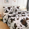 NTBED Gradient Cow Pattern Comforter Set, Queen Size, Lightweight