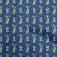 thumbnail image 1 of oneOone Cotton Poplin Navy Blue Fabric Kalamkari Kathakali Sewing Craft Projects Fabric Prints By Yard 42 Inch Wide, 1 of 5