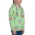 thumbnail image 3 of Fotbe Spring Gnome Pattern Youth Pullover Hooded Sweatshirt, Boys Hoodie, Kangaroo Pocket Hoodie for Kids Girls -X-Large, 3 of 6