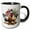 Black/White, variant on 3drose, Three Roosters Image of Watercolor Illustration, 11oz Mug