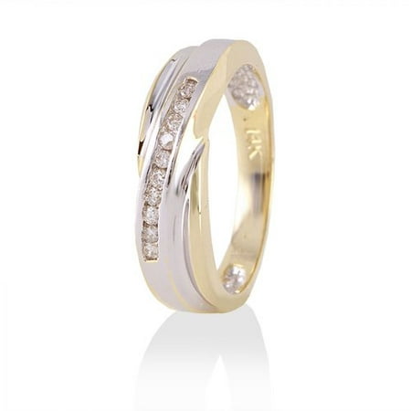 Ladies 0.1 Carat Diamond 14K Yellow Gold Ring