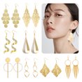 thumbnail image 3 of Femmes Déclaration Boucles d'Oreilles Mode: 8 Paires Boucles d'Oreilles Géométriques, 3 of 10