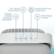 GermGuardian Air Purifier with HEPA Filter, UV-C, Removes Odors, Smoke, Mold, 1620 Sq. ft., AC9200WCA