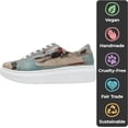 thumbnail image 3 of DOGO Wedge Sneakers for Women - Handmade and Vegan Leather Platform Sneakers for Women, Unique Chunky Sneakers Hey Sailor Design, Size 8, 3 of 5