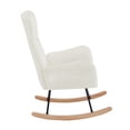 thumbnail image 4 of off white velvet rocking chair 72237, 4 of 7