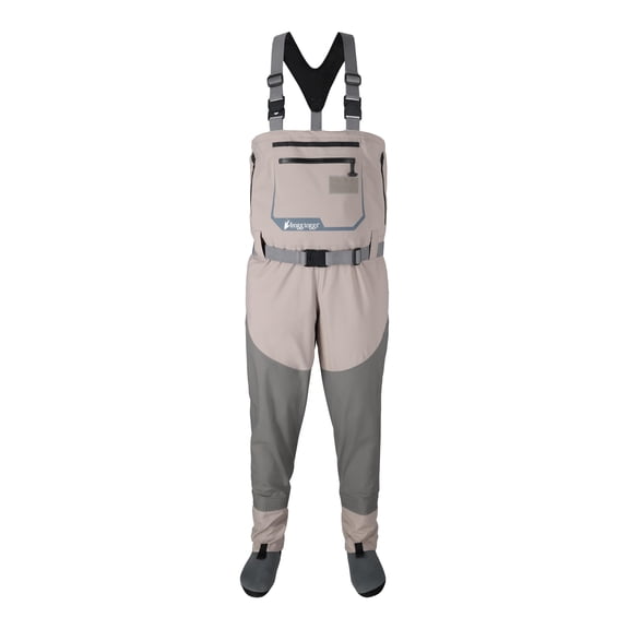Frogg Toggs Men's Deep Current Stockingfoot Fishing Chest Waders with Waterproof Pants, Gray, 2XL