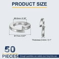 thumbnail image 2 of Uxcell Rondelle à Ressort, Rondelles en Acier Inoxydable pour Diverses Applications 50 0.38 Po, 2 of 7