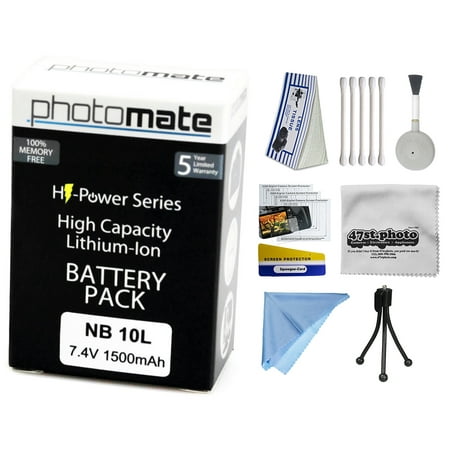 Photomate NB10L NB-10L 1200mAh Battery for Canon Powershot SX40 SX50 SX60 HS Digital (Best Price Canon Powershot Sx50 Hs)