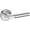 Chrome, variant on Baldwin PSLKFRRR260 Lake Forest Passage Door Lever Set - Chrome