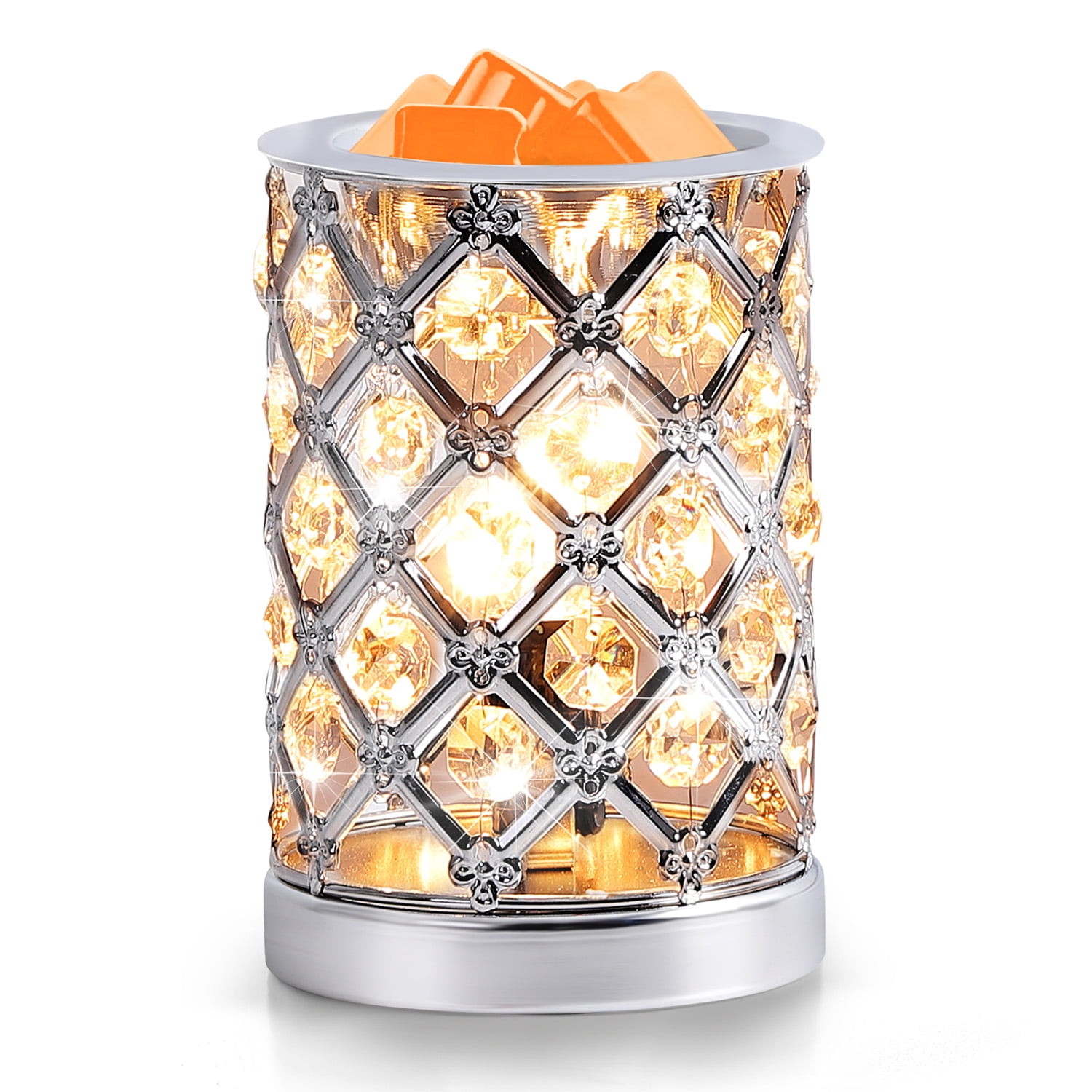 Crystal Wax Melt Warmer, ORnix Electric Wax Warmer for Scented Wax, Oil Burner Wax Melt Night