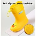 thumbnail image 5 of Yunkctuk Childrens Lightweight Anti Slip Rain Boots, Cartoon Yellow Duck Waterproof Rain Boots for Boys and Girls, Easy to Wear and Take off Waterproof Boots for Children., 5 of 7