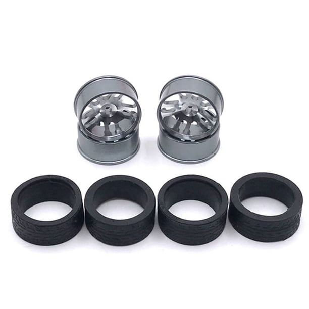 Juego de NeumáTicos de Goma con Llanta de Rueda de Metal para 284131 K969 K989 P929 Mini-Z Mini-Q Mini-D IW04M 1/28 Piezas de ActualizacióN de Coche RC, 4