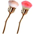 thumbnail image 1 of Set de 2 brochas de maquillaje XEAOHESY con diseño de rosa, para polvo, 1 of 7