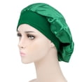 thumbnail image 2 of Travelwant 4Pcs Woman Girls Comfortable Sleep Hat Wide Headband Elastic Satin Stretchy Hair Bonnet Hat Sleeping Caps Night Hat Reusable Shower Cap, 2 of 8