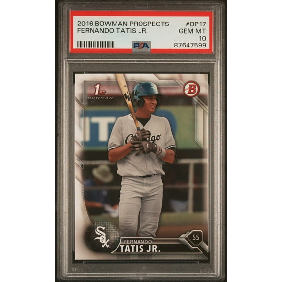 Graded 2016 Topps Bowman Prospects Fernando Tatis Jr. #BP17 Rookie RC Baseball Card PSA 10 Gem Mint