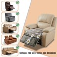 thumbnail image 5 of FOR U DESIGNS Wooden Daisy Print Recliner Chair Covers for Pets, Waterproof Reclining Sofa Slipcover Non-Slip Reclining Seat Cover, Machine Washable Recliner Sofa Protector, 5 of 6