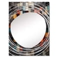 thumbnail image 2 of Designart "Abstract Cubes in Blue and Red III" Abstract Cubism Oversized Wall Mirror - Modern Abstract Entryway Big Wall Mirror - Multiple Color Options, 2 of 6