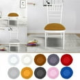 thumbnail image 4 of Round Chair Cover Stretch Elastic Telescopic Detachable Chair Cushion Cover For Dining Room Kitchen Wedding Banquet Textile, 4 of 6