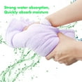 thumbnail image 4 of Toallas de baño para niños, toalla con capucha premium para niños pequeños, albornoz de forro polar de coral altamente absorbente para niños y niñas, 27.5 x 55 pulgadas (morado) BANYUO Electrónica, 4 of 7