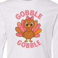 thumbnail image 4 of Inktastic Gobble Gobble Cute Turkey Thanksgiving Long Sleeve Youth T-Shirt, 4 of 5