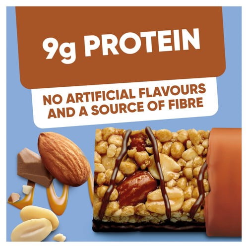Kellogg's High Protein Salted Caramel & Almond Cereal Bar 4 x 35g, British Import (Pack of 3)