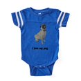 thumbnail image 1 of CafePress - FIN Silver Pug Love - Cute Infant Baby Football Bodysuit, 1 of 1