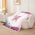 thumbnail image 2 of Erosebridal Letter Initial Throw Blanket for Couch 60x80,Monogrammed Personalized Fleece Blanket,Flower Decor, 2 of 7