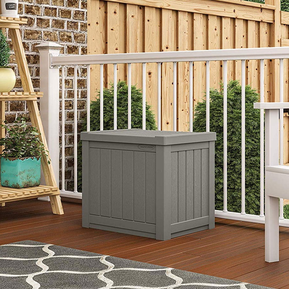 Suncast SS500ST 22 Gallon Small Resin Outdoor Patio Storage Deck Box