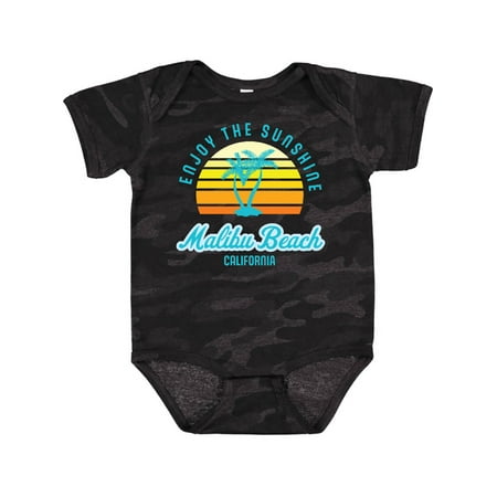 

Inktastic Summer Enjoy the Sunshine Malibu Beach California in Blue Gift Baby Boy or Baby Girl Bodysuit