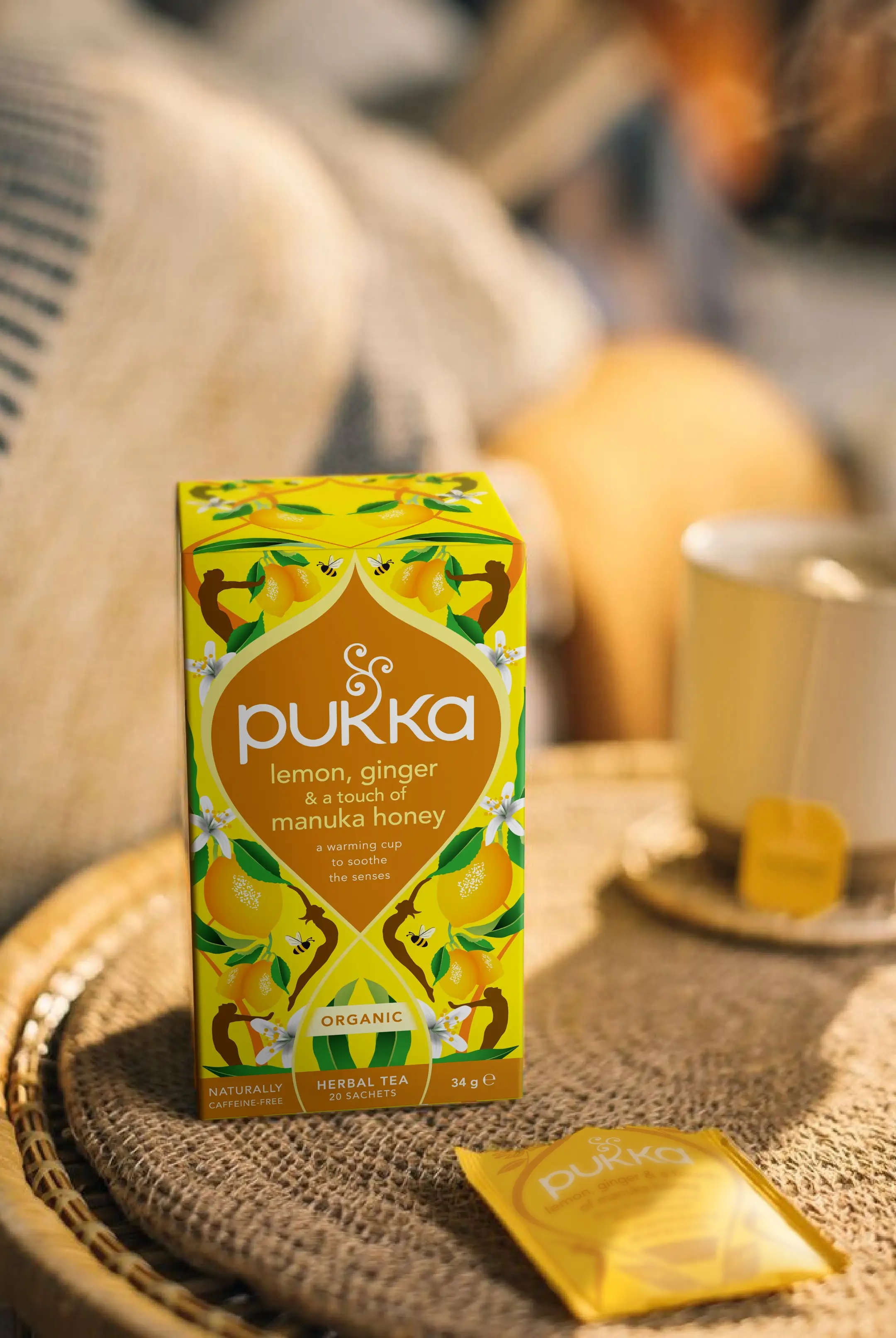 Pack of 4, Pukka Herbs Lemon, Ginger & Manuka Honey Tea (20 Tea
