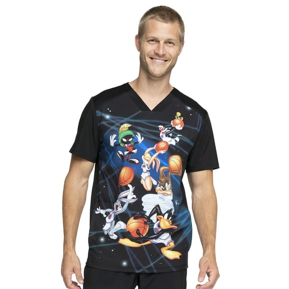 Tooniforms V-Neck Short Sleeve Scrubs Top, (Men's)