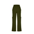 thumbnail image 5 of Diufon Cargo Pants for Women High Waist Drawstring Sweatpants Solid Color Pleated Lounge Pants with Pockets, 5 of 7