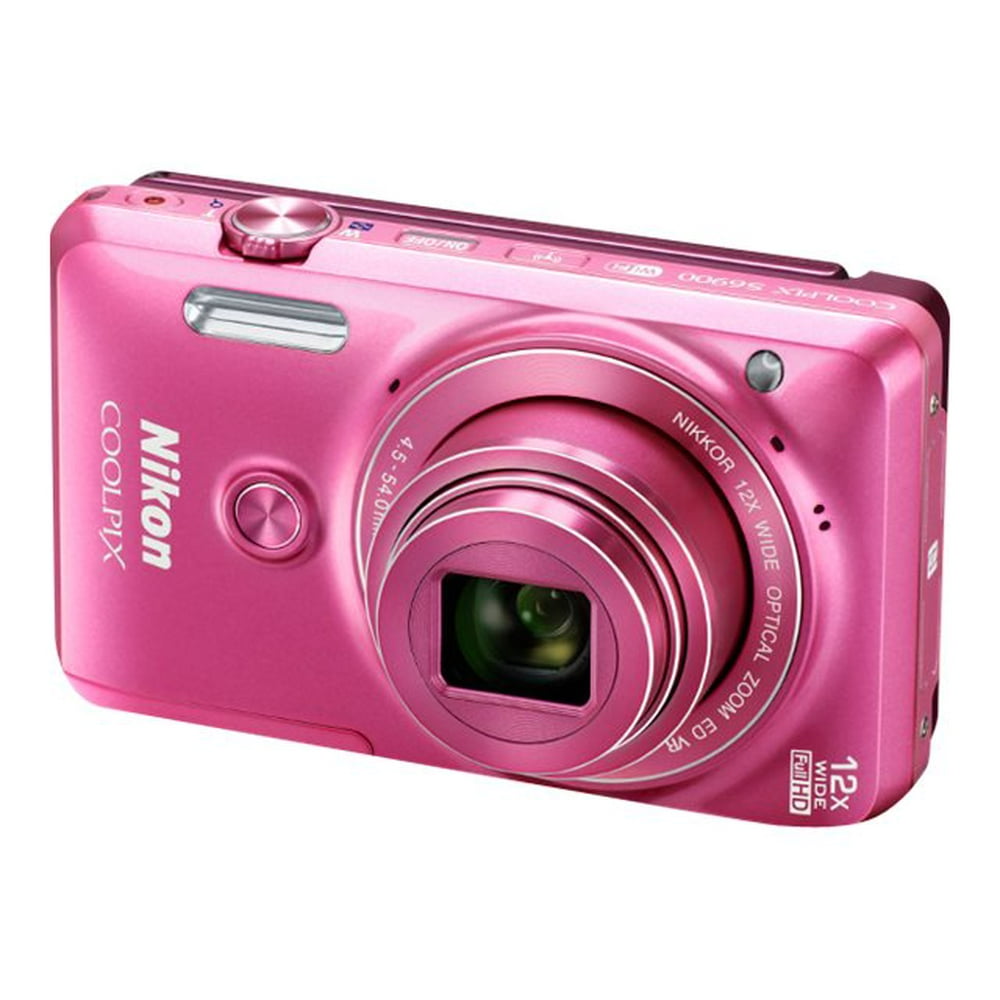 Nikon Coolpix S6900 Digital camera compact 16.0 MP 12x optical zoom WiFi, NFC pink